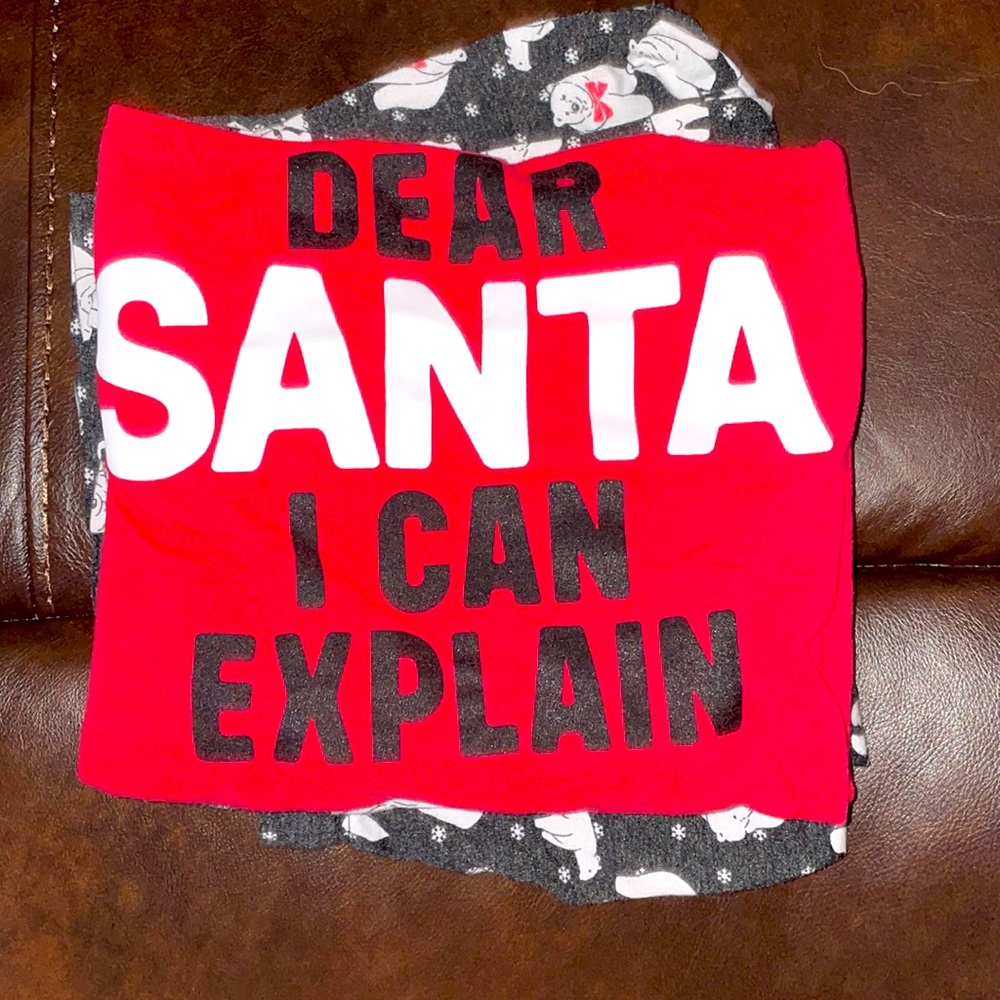 “Dear Santa, I Can Explain” pj set from VS